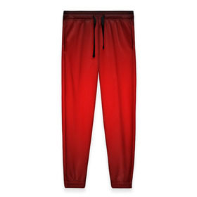 Женские брюки 3D с принтом Hot-Rod в Екатеринбурге, полиэстер 100% | прямой крой, два кармана без застежек по бокам, с мягкой трикотажной резинкой на поясе и по низу штанин. В поясе для дополнительного комфорта — широкие завязки | градиент | красный