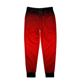Мужские брюки 3D с принтом Hot-Rod в Екатеринбурге, 100% полиэстер | манжеты по низу, эластичный пояс регулируется шнурком, по бокам два кармана без застежек, внутренняя часть кармана из мелкой сетки | градиент | красный