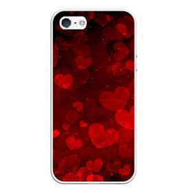 Чехол для iPhone 5/5S матовый с принтом Сердечко в Екатеринбурге, Силикон | Область печати: задняя сторона чехла, без боковых панелей | 14 февраля | красная | любовь | сердце