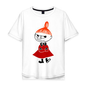 Мужская футболка хлопок Oversize с принтом Малышка Мю в Екатеринбурге, 100% хлопок | свободный крой, круглый ворот, “спинка” длиннее передней части | муми тролль