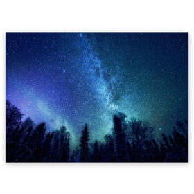 Поздравительная открытка с принтом Космос в Екатеринбурге, 100% бумага | плотность бумаги 280 г/м2, матовая, на обратной стороне линовка и место для марки
 | Тематика изображения на принте: space | галактика | звёзды | космос | небо | ночное небо | ночь | северное сияние
