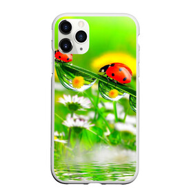 Чехол для iPhone 11 Pro матовый с принтом Макро в Екатеринбурге, Силикон |  | Тематика изображения на принте: божья коровка | насекомые | одуванчик | природа | цветы