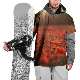 Накидка на куртку 3D с принтом Маки в Екатеринбурге, 100% полиэстер |  | Тематика изображения на принте: мак | цветы | цветы мака
