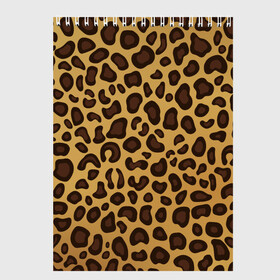 Скетчбук с принтом Окрас леопарда в Екатеринбурге, 100% бумага
 | 48 листов, плотность листов — 100 г/м2, плотность картонной обложки — 250 г/м2. Листы скреплены сверху удобной пружинной спиралью | арт | животные | леопард | окрас