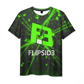 Мужская футболка 3D с принтом flipsid3 1 в Екатеринбурге, 100% полиэфир | прямой крой, круглый вырез горловины, длина до линии бедер | flipsid