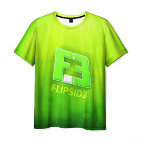 Мужская футболка 3D с принтом flipsid3 3 в Екатеринбурге, 100% полиэфир | прямой крой, круглый вырез горловины, длина до линии бедер | flipsid