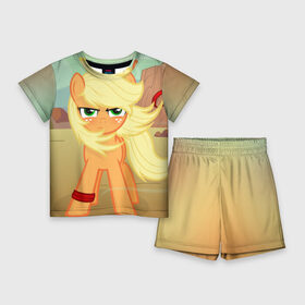 Детский костюм с шортами 3D с принтом Stop в Екатеринбурге,  |  | my little pony | луна | пинки пай | пони | рарити | рейнбоу дэш | селестия | сумеречная искорка | флаттершай | эплджек