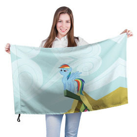 Флаг 3D с принтом Rainbow в Екатеринбурге, 100% полиэстер | плотность ткани — 95 г/м2, размер — 67 х 109 см. Принт наносится с одной стороны | my little pony | луна | пинки пай | пони | рарити | рейнбоу дэш | селестия | сумеречная искорка | флаттершай | эплджек