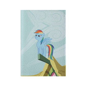 Обложка для паспорта матовая кожа с принтом Rainbow в Екатеринбурге, натуральная матовая кожа | размер 19,3 х 13,7 см; прозрачные пластиковые крепления | Тематика изображения на принте: my little pony | луна | пинки пай | пони | рарити | рейнбоу дэш | селестия | сумеречная искорка | флаттершай | эплджек