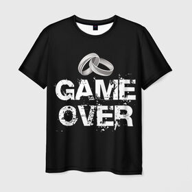 Мужская футболка 3D с принтом Game over в Екатеринбурге, 100% полиэфир | прямой крой, круглый вырез горловины, длина до линии бедер | братва жениха | жених | мальчишник | мафия жениха