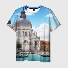 Мужская футболка 3D с принтом Венеция в Екатеринбурге, 100% полиэфир | прямой крой, круглый вырез горловины, длина до линии бедер | europe | italy | venice | венеция | вода | европа | ес | италия | каникулы | лодки | отдых | отпуск | солнце | туризм