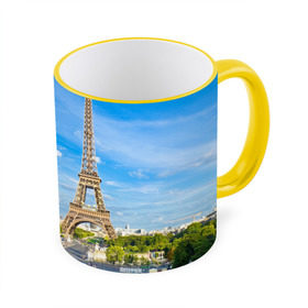 Кружка 3D с принтом Париж в Екатеринбурге, керамика | ёмкость 330 мл | france | paris | париж | франция | эйфелева башня