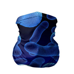 Бандана-труба 3D с принтом Молекула в Екатеринбурге, 100% полиэстер, ткань с особыми свойствами — Activecool | плотность 150‒180 г/м2; хорошо тянется, но сохраняет форму | медицина | микроб | молекула | синяя