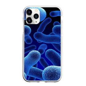Чехол для iPhone 11 Pro матовый с принтом Молекула в Екатеринбурге, Силикон |  | Тематика изображения на принте: медицина | микроб | молекула | синяя