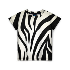 Детская футболка 3D с принтом Раскрас зебры в Екатеринбурге, 100% гипоаллергенный полиэфир | прямой крой, круглый вырез горловины, длина до линии бедер, чуть спущенное плечо, ткань немного тянется | абстракция | арт | животные | зебра | полосы | раскрас