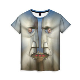 Женская футболка 3D с принтом Pink Floyd. The division bell в Екатеринбурге, 100% полиэфир ( синтетическое хлопкоподобное полотно) | прямой крой, круглый вырез горловины, длина до линии бедер | Тематика изображения на принте: 