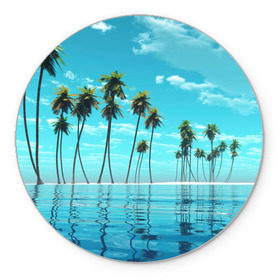 Коврик круглый с принтом Фиджи в Екатеринбурге, резина и полиэстер | круглая форма, изображение наносится на всю лицевую часть | архипелаг | загар | каникулы | королевство | море | остров | отдых | отпуск | пальмы | песок | рай | солнце | тихий океан | туризм | фиджи