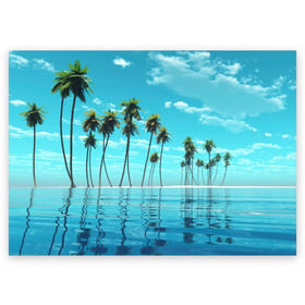 Поздравительная открытка с принтом Фиджи в Екатеринбурге, 100% бумага | плотность бумаги 280 г/м2, матовая, на обратной стороне линовка и место для марки
 | архипелаг | загар | каникулы | королевство | море | остров | отдых | отпуск | пальмы | песок | рай | солнце | тихий океан | туризм | фиджи