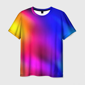 Мужская футболка 3D с принтом Краска в Екатеринбурге, 100% полиэфир | прямой крой, круглый вырез горловины, длина до линии бедер | размытый | разноцветный | яркий