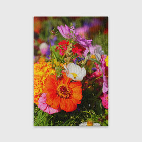 Обложка для паспорта матовая кожа с принтом Цветы в Екатеринбурге, натуральная матовая кожа | размер 19,3 х 13,7 см; прозрачные пластиковые крепления | Тематика изображения на принте: лепесток | природа | цветок | яркая