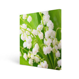 Холст квадратный с принтом Ландыши в Екатеринбурге, 100% ПВХ |  | Тематика изображения на принте: весна | ландыш | цветок