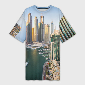 Платье-футболка 3D с принтом Dubai в Екатеринбурге,  |  | dubai | абу даби | арабские эмираты | ближний восток | богатство | бурдж халифа | дубай | изобилие | каникулы | мегаполис | нефть | оаэ | отпуск | персидский залив | роскошь | технологии | туризм | шейхи