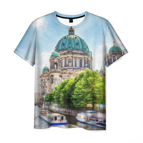 Мужская футболка 3D с принтом Германия в Екатеринбурге, 100% полиэфир | прямой крой, круглый вырез горловины, длина до линии бедер | audi | berlin | bmw | europe | germany | берлин | германия | европа | евросоюз | ес | качество | машины | немцы | техника