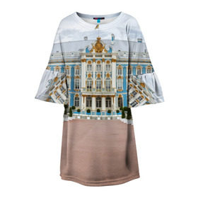 Детское платье 3D с принтом Санкт-Петербург в Екатеринбурге, 100% полиэстер | прямой силуэт, чуть расширенный к низу. Круглая горловина, на рукавах — воланы | russia | saint petersburg | интеллигенция | культурная столица | мосты | нева | петергоф | питер | россия | санкт петербург | хипстер