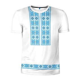 Мужская футболка 3D спортивная с принтом Вышивка 32 в Екатеринбурге, 100% полиэстер с улучшенными характеристиками | приталенный силуэт, круглая горловина, широкие плечи, сужается к линии бедра | belarus | беларусь | вышивка