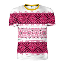 Мужская футболка 3D спортивная с принтом Вышивка 34 в Екатеринбурге, 100% полиэстер с улучшенными характеристиками | приталенный силуэт, круглая горловина, широкие плечи, сужается к линии бедра | belarus | беларусь | вышивка