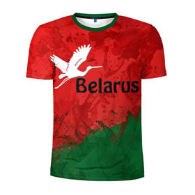 Мужская футболка 3D спортивная с принтом Belarus 2 в Екатеринбурге, 100% полиэстер с улучшенными характеристиками | приталенный силуэт, круглая горловина, широкие плечи, сужается к линии бедра | belarus | беларусь