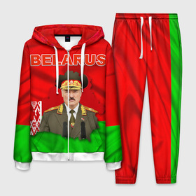 Мужской костюм 3D с принтом Belarus 17 в Екатеринбурге, 100% полиэстер | Манжеты и пояс оформлены тканевой резинкой, двухслойный капюшон со шнурком для регулировки, карманы спереди | belarus | беларусь | лукашенко | президент