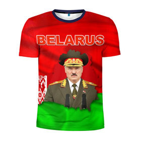 Мужская футболка 3D спортивная с принтом Belarus 17 в Екатеринбурге, 100% полиэстер с улучшенными характеристиками | приталенный силуэт, круглая горловина, широкие плечи, сужается к линии бедра | belarus | беларусь | лукашенко | президент