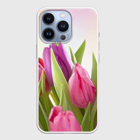 Чехол для iPhone 13 Pro с принтом Тюльпаны в Екатеринбурге,  |  | 8 марта | аромат | букет | вазон | великолепие | дача | девушки | женщины | краски | красота | куст | лужайка | милые цветы | огород | палитра | прелесть | радуга | растение | тюльпаны