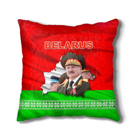 Подушка 3D с принтом Belarus 18 в Екатеринбурге, наволочка – 100% полиэстер, наполнитель – холлофайбер (легкий наполнитель, не вызывает аллергию). | состоит из подушки и наволочки. Наволочка на молнии, легко снимается для стирки | belarus | беларусь | лукашенко | президент