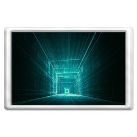 Магнит 45*70 с принтом Цифровой тоннель в Екатеринбурге, Пластик | Размер: 78*52 мм; Размер печати: 70*45 | глубины сознания | интернет | коридор | матрица | оптическая иллюзия | секрет | сеть | тайна | тоннель