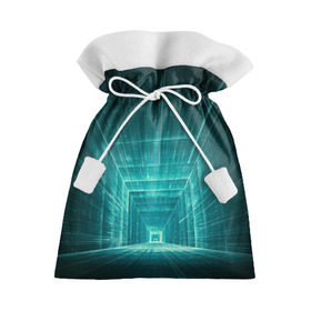 Подарочный 3D мешок с принтом Цифровой тоннель в Екатеринбурге, 100% полиэстер | Размер: 29*39 см | глубины сознания | интернет | коридор | матрица | оптическая иллюзия | секрет | сеть | тайна | тоннель