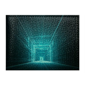Обложка для студенческого билета с принтом Цифровой тоннель в Екатеринбурге, натуральная кожа | Размер: 11*8 см; Печать на всей внешней стороне | глубины сознания | интернет | коридор | матрица | оптическая иллюзия | секрет | сеть | тайна | тоннель
