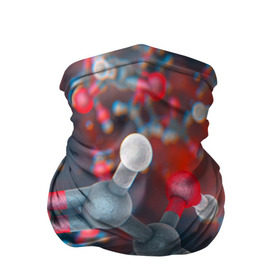 Бандана-труба 3D с принтом Малекула в Екатеринбурге, 100% полиэстер, ткань с особыми свойствами — Activecool | плотность 150‒180 г/м2; хорошо тянется, но сохраняет форму | вирус | клетка | макро | медицина | молекула
