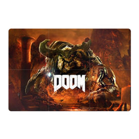 Магнитный плакат 3Х2 с принтом Doom 4 Hell Cyberdemon в Екатеринбурге, Полимерный материал с магнитным слоем | 6 деталей размером 9*9 см | cyberdemon | demon | doom | hell | дум