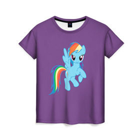 Женская футболка 3D с принтом Me little pony 5 в Екатеринбурге, 100% полиэфир ( синтетическое хлопкоподобное полотно) | прямой крой, круглый вырез горловины, длина до линии бедер | my little pony
