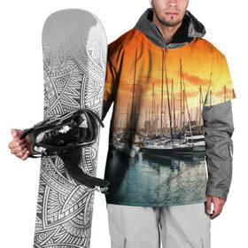 Накидка на куртку 3D с принтом Barcelona в Екатеринбурге, 100% полиэстер |  | Тематика изображения на принте: barcelona | spain | барселона | европа | закат | испания | каталония | море | парусник | фрегат | яхта