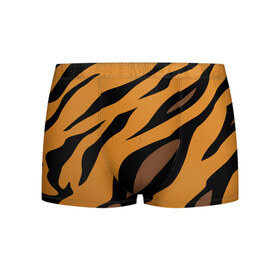 Мужские трусы 3D с принтом Шерсть тигра в Екатеринбурге, 50% хлопок, 50% полиэстер | классическая посадка, на поясе мягкая тканевая резинка | оранжевый | текстура | тигр