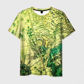 Мужская футболка 3D с принтом Карта 4 в Екатеринбурге, 100% полиэфир | прямой крой, круглый вырез горловины, длина до линии бедер | map | world | карта | мир