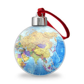 Ёлочный шар с принтом Карта 10 в Екатеринбурге, Пластик | Диаметр: 77 мм | Тематика изображения на принте: map | world | карта | мир