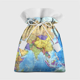 Подарочный 3D мешок с принтом Карта 10 в Екатеринбурге, 100% полиэстер | Размер: 29*39 см | Тематика изображения на принте: map | world | карта | мир