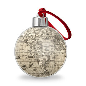 Ёлочный шар с принтом Карта 15 в Екатеринбурге, Пластик | Диаметр: 77 мм | Тематика изображения на принте: map | world | карта | мир
