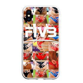 Чехол для iPhone XS Max матовый с принтом Волейбол 1 в Екатеринбурге, Силикон | Область печати: задняя сторона чехла, без боковых панелей | fiv3 | volleyball | волейбол