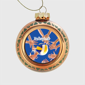 Стеклянный ёлочный шар с принтом Волейбол 24 в Екатеринбурге, Стекло | Диаметр: 80 мм | Тематика изображения на принте: volleyball | волейбол
