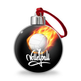 Ёлочный шар с принтом Волейбол 28 в Екатеринбурге, Пластик | Диаметр: 77 мм | volleyball | волейбол
